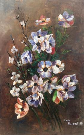 Art work by Linda Mazzuchelli  Fiori  - oil table 